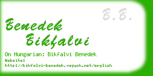 benedek bikfalvi business card